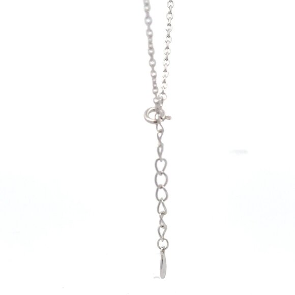 925 Sterling Silver Necklace 17 inches Chain Red Agate Clover Pendant - Picture 6 of 9